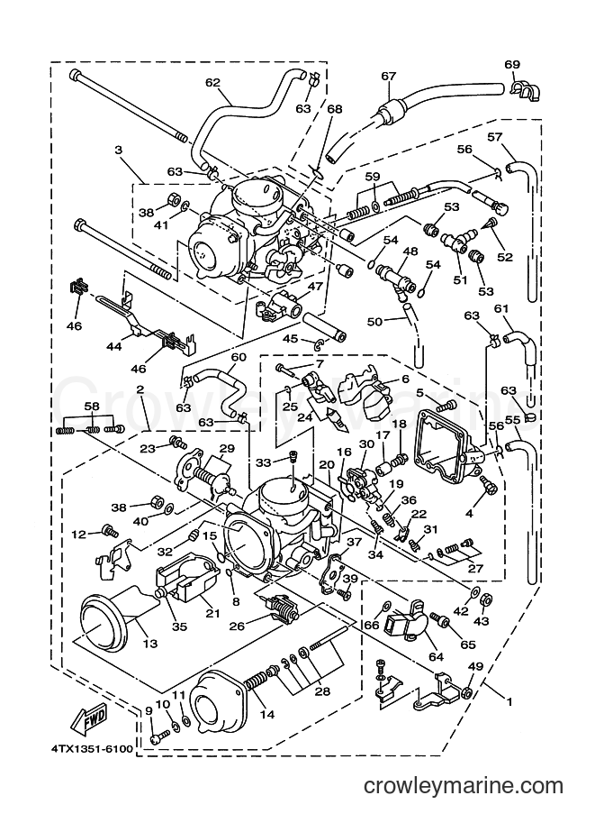 Yamaha Motors TDM850 (4TX1) [020] - CARBURETOR