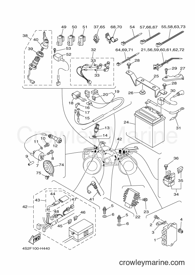 2011 ATV YFM350FWAN - YFM350FWAN (4S2R) [010] - ELECTRICAL 1