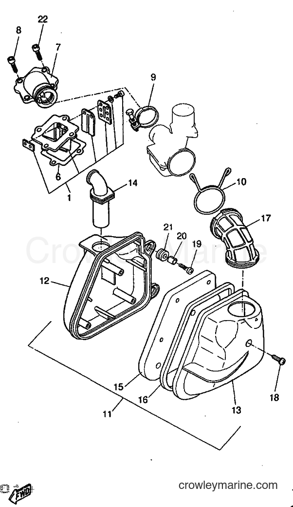 1997 Scooter YQ50 - YQ50 (5DN1) [999] - INTAKE