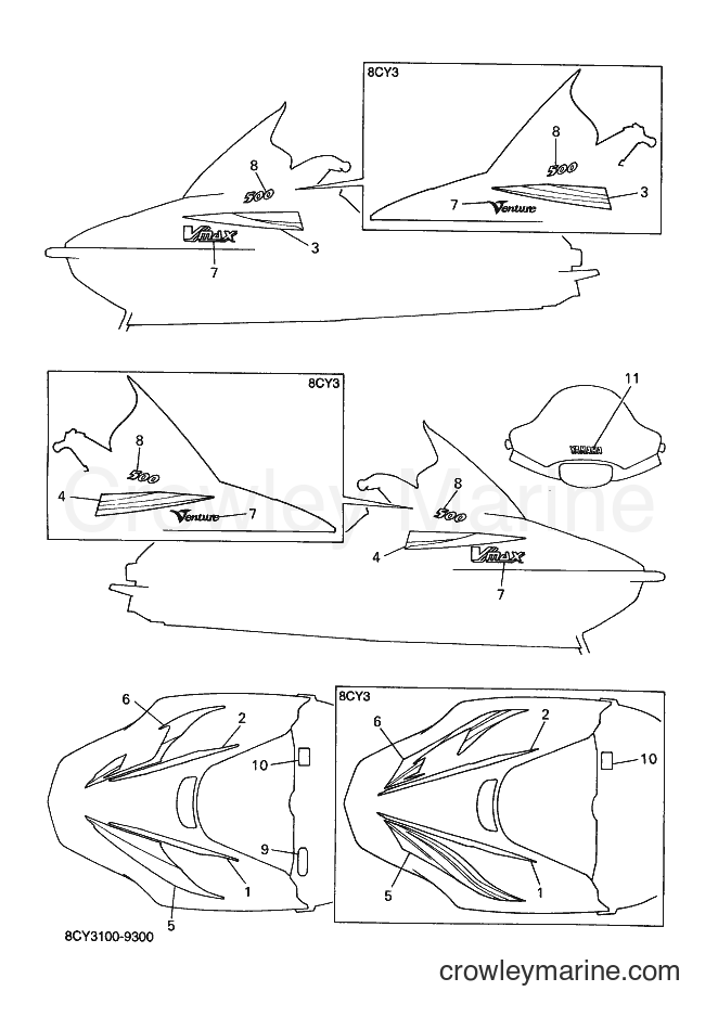 1999 Snowmobile VT500 - VT500 (8CY3) [030] - EMBLEM
