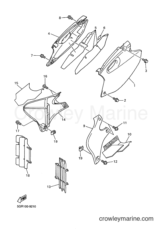1999 Dirt Bike YZ400F - YZ400F (5GR2) [030] - SIDE COVER