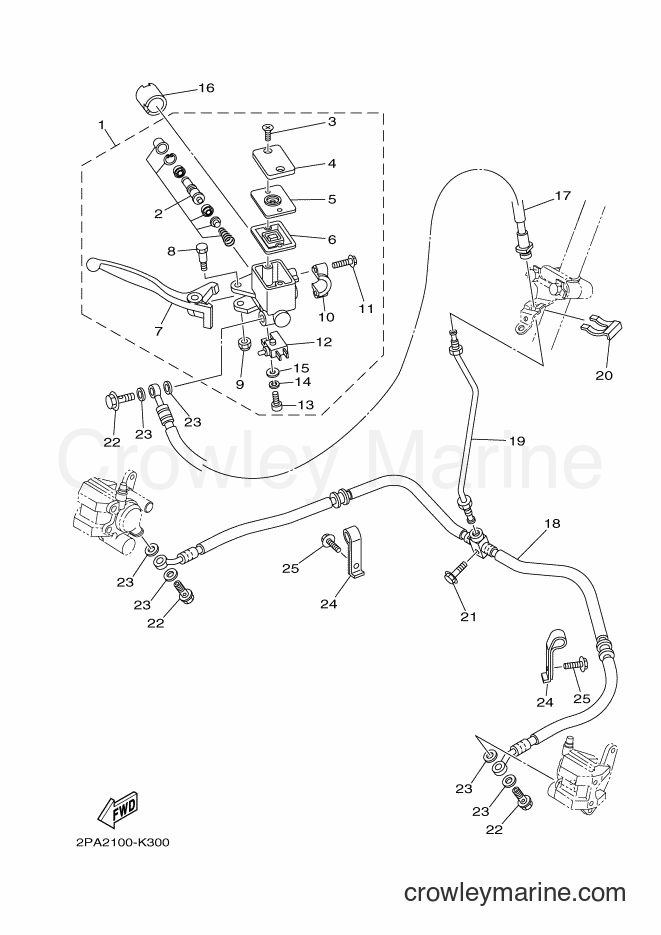 2011 ATV YFM125R - YFM125R (2PA2) [010] - FRONT MASTER CYLINDER