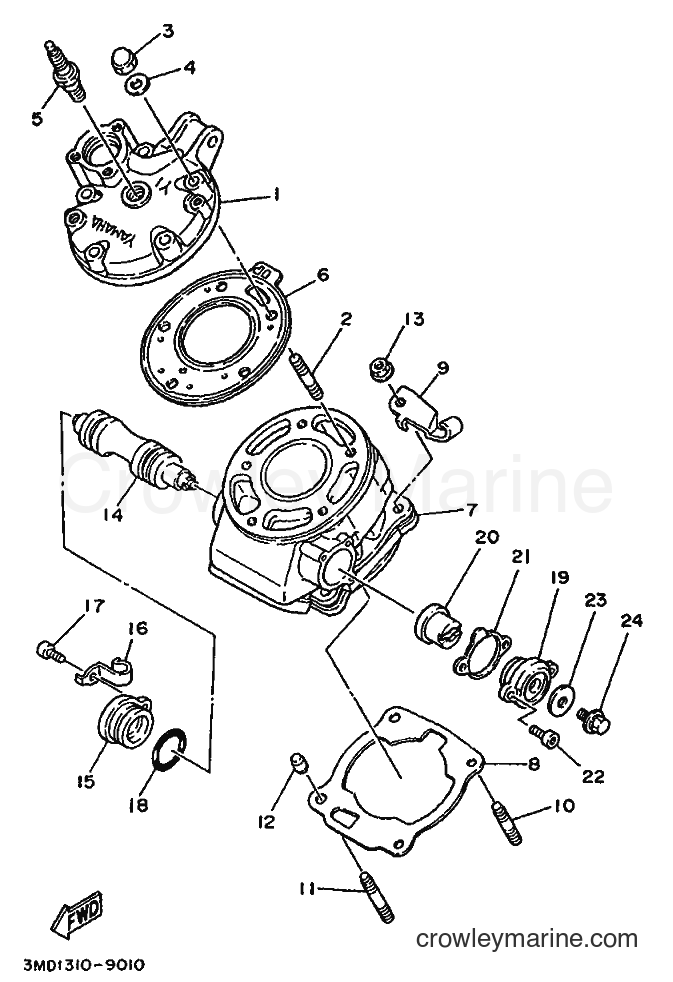 1994 Dirt Bike DT125R - DT125R (3RN7) [999] - CYLINDER