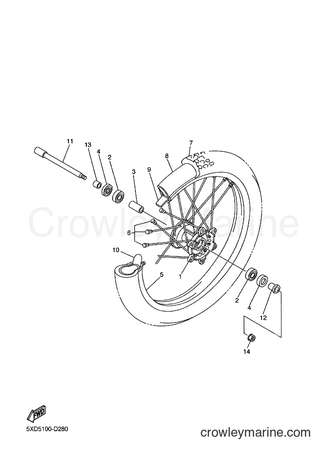 2006 Dirt Bike YZ450F - YZ450F (2S22) [010] - FRONT WHEEL