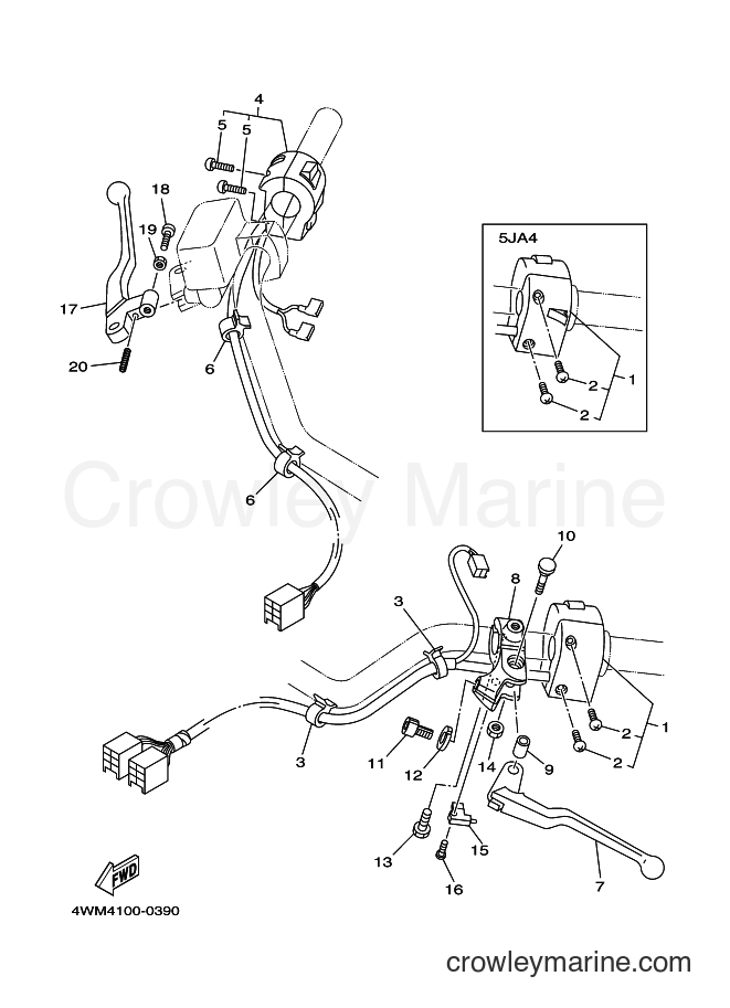 2000 Cruiser XV1600AL - XV1600AL (5MB3) [010] - HANDLE SWITCH & LEVER