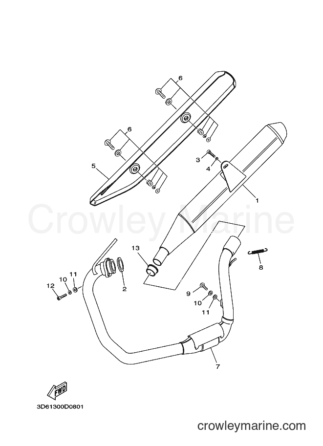 2005 Dirt Bike XT125R - XT125R (3D61) [010] - EXHAUST