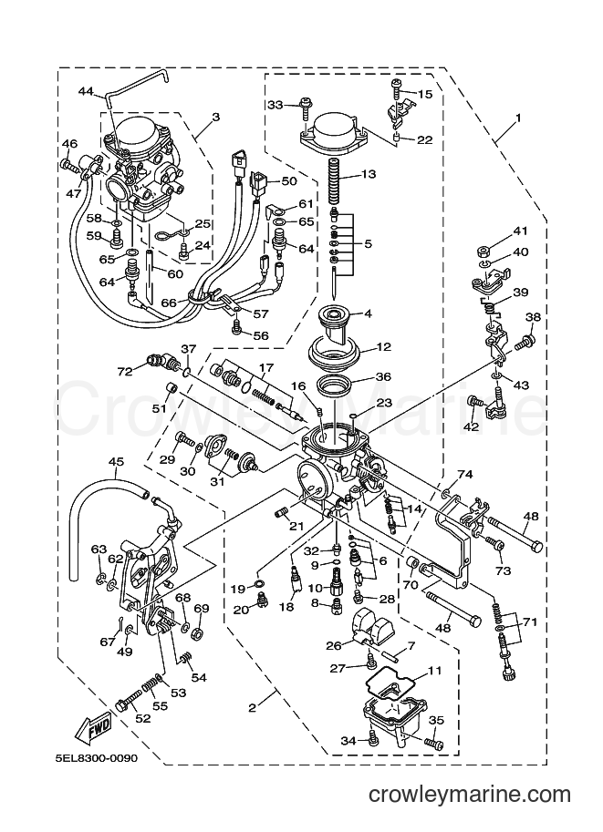 Yamaha Motors XVS1100 (5PB2) [010] - CARBURETOR
