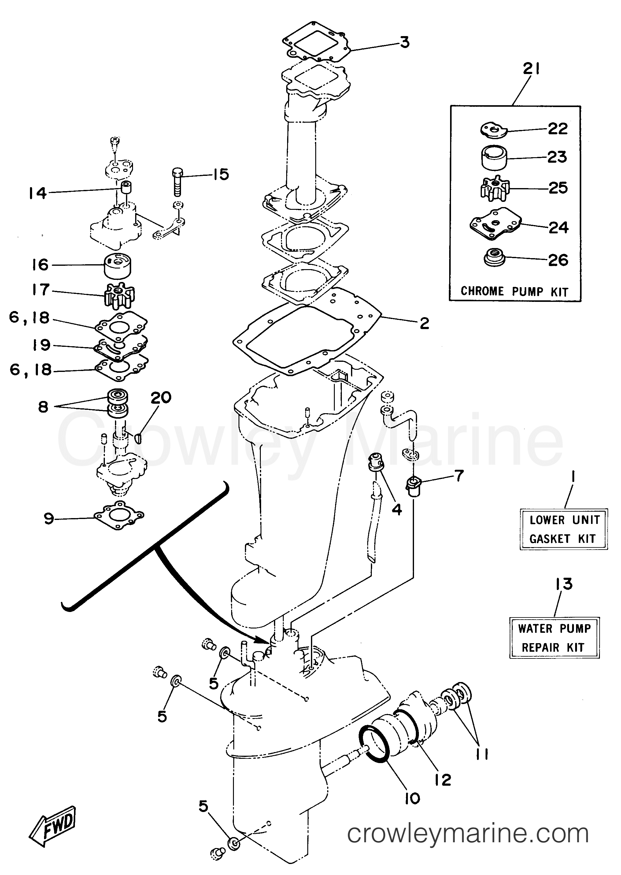 Yamaha Motors 9.9MLHT - REPAIR KIT 2