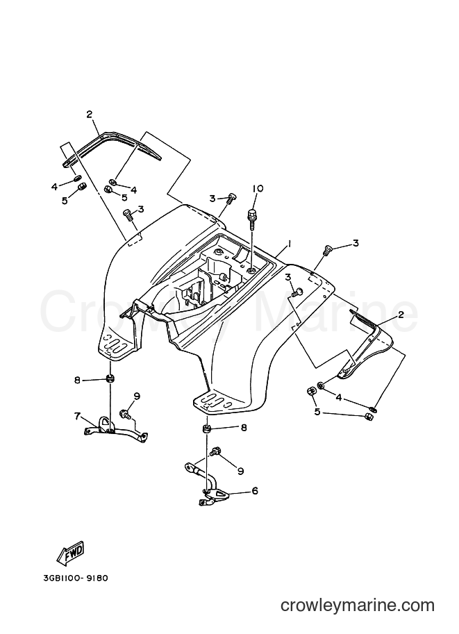 2000 ATV YFM80 - YFM80 (4EMU) [010] - REAR FENDER
