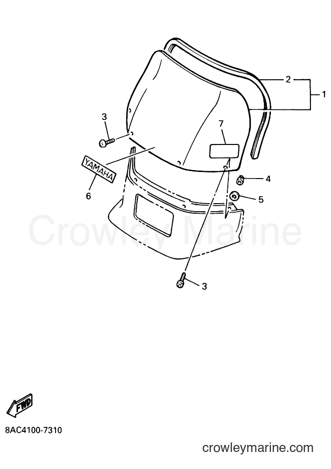 Yamaha Motors VK540E-2 (8AC5) [020] - WINDSHIELD