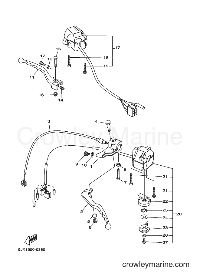 Yamaha Motors XVS125 (5JX1) [100] - HANDLE SWITCH & LEVER