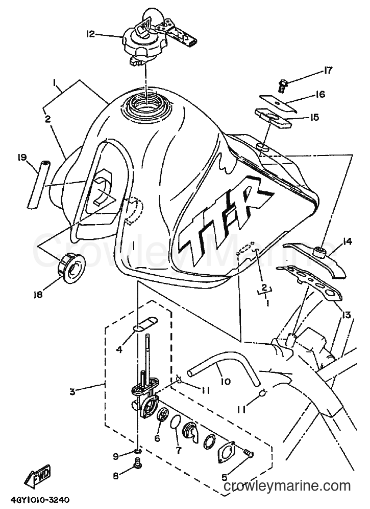 Yamaha Motors TT250R (4MR1) [010] - FUEL TANK