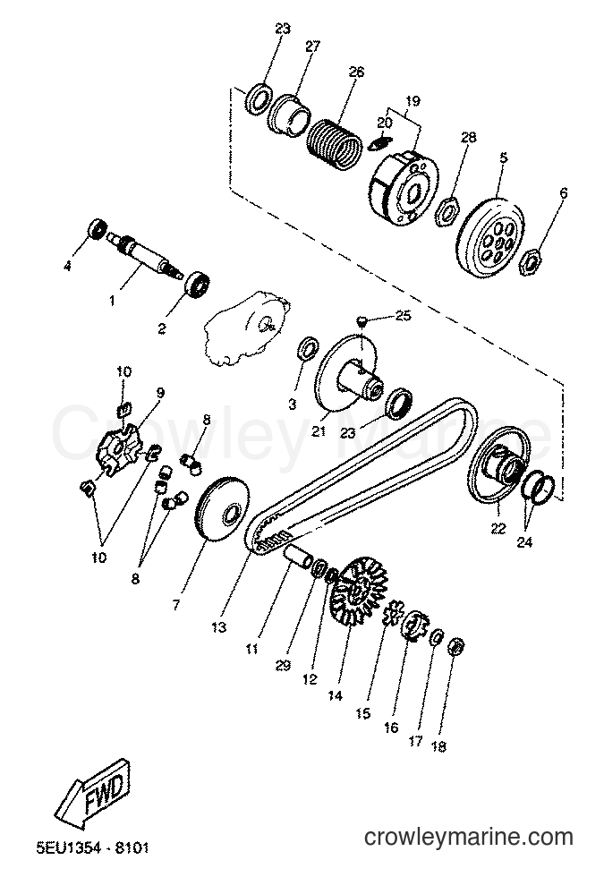 2001 Scooter YH50 - YH50 (5JB6) [030] - CLUTCH