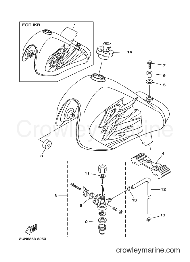1998 Scooter DT50LC - DT50LC (3UN6) [010] - FUEL TANK