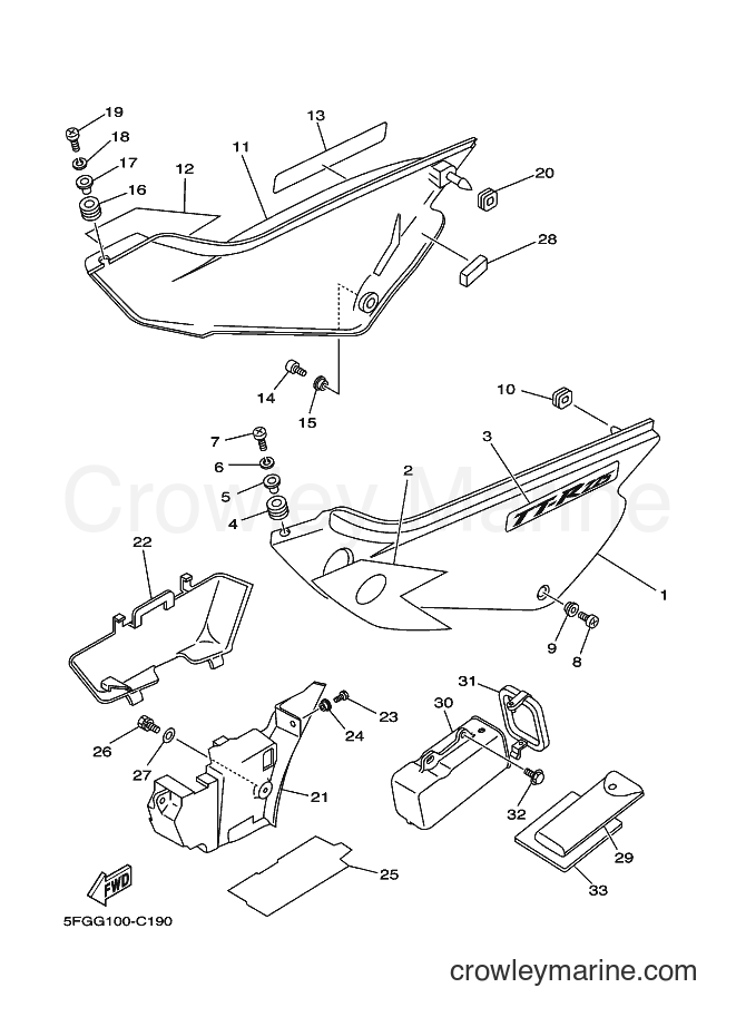 2004 Dirt Bike TT-R225 - TT-R225 (5FGJ) [010] - SIDE COVER