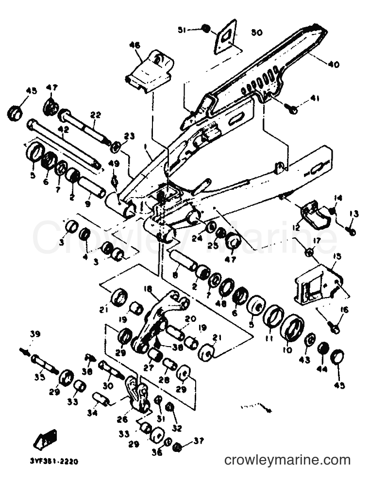 1992 Dirt Bike XTZ660 - XTZ660 (4BW2) [999] - REAR ARM