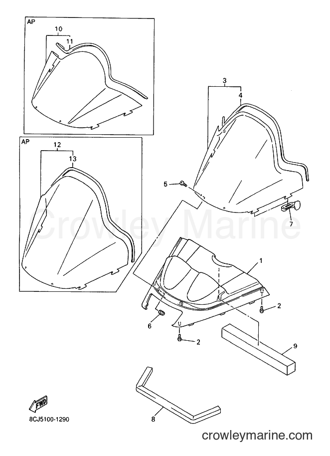 Yamaha Motors VX500 (8CJ5) [020] - WINDSHIELD