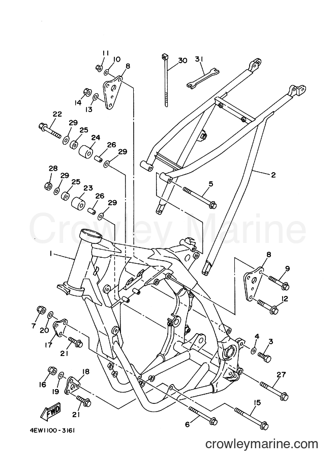1994 Dirt Bike WR250Z - WR250Z (4JW1) [999] - FRAME