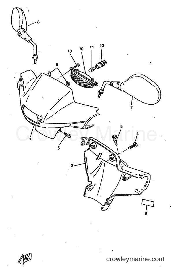 1998 Scooter CW50RSX - CW50RSX (5AY3) [999] - COWLING 1