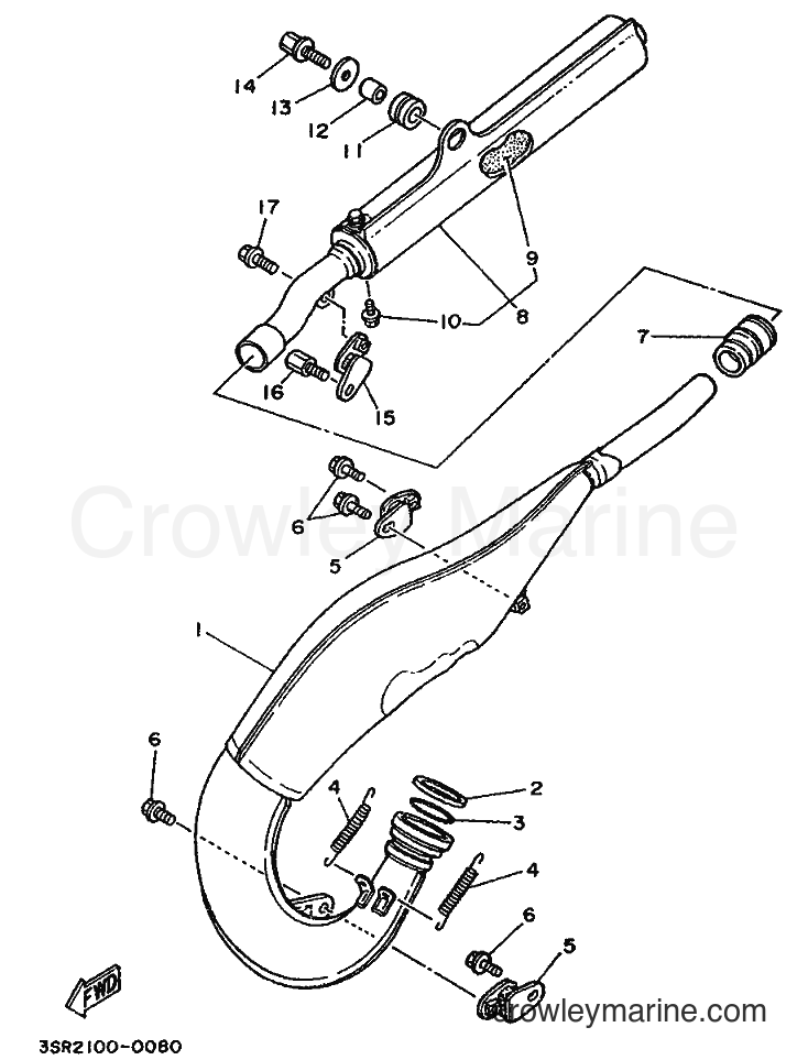 1990 Dirt Bike YZ125 - YZ125 (3SR2) [020] - EXHAUST