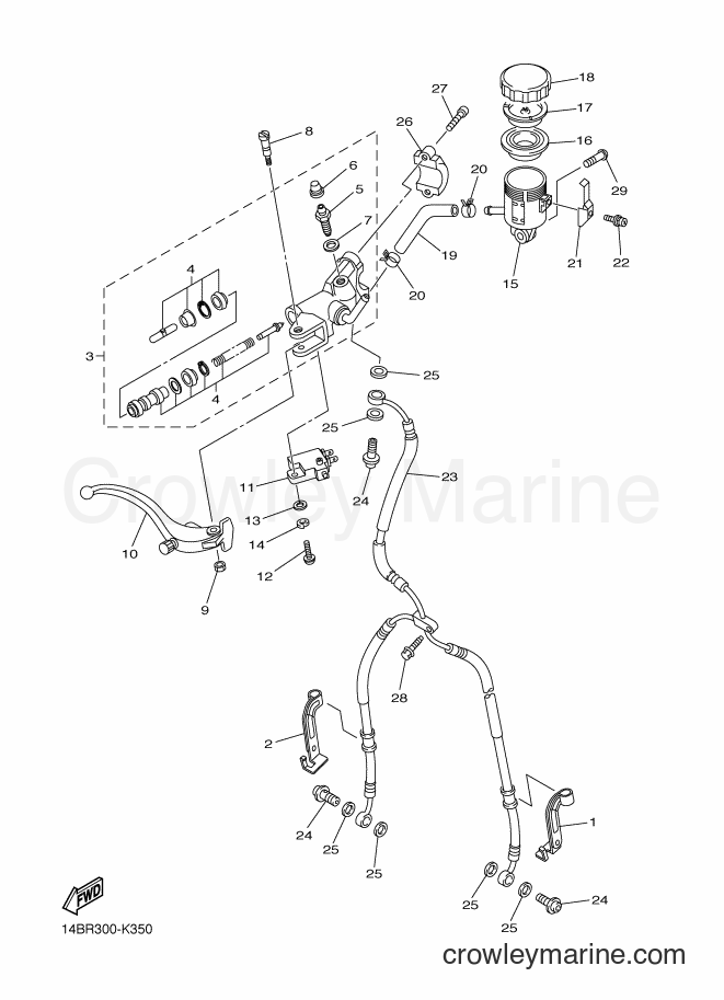 2011 Sport Bike YZF-R1 - YZF-R1 (1KB2) [010] - FRONT MASTER CYLINDER