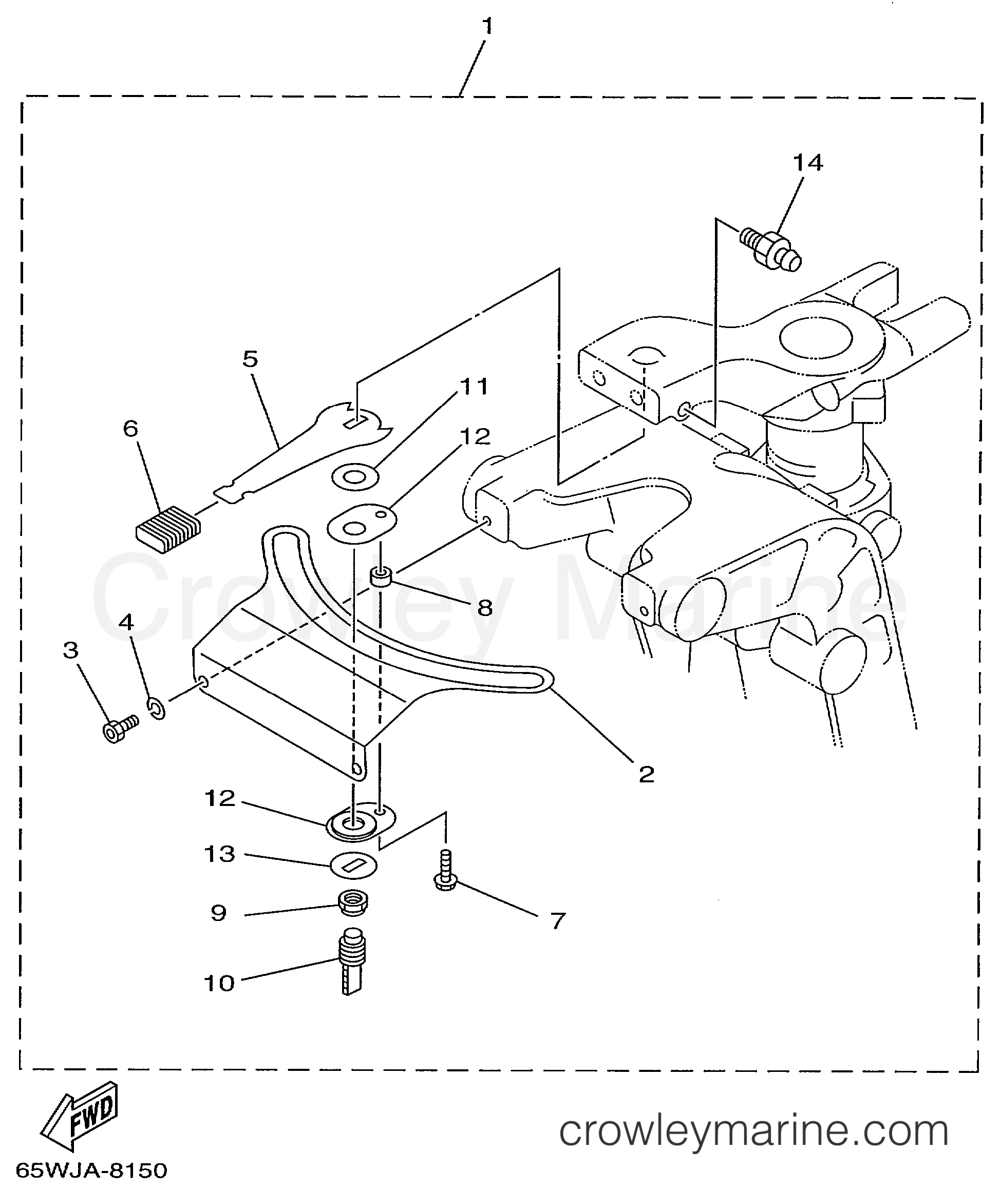 Yamaha Motors F25MLHX - STEERING 2 MH EH