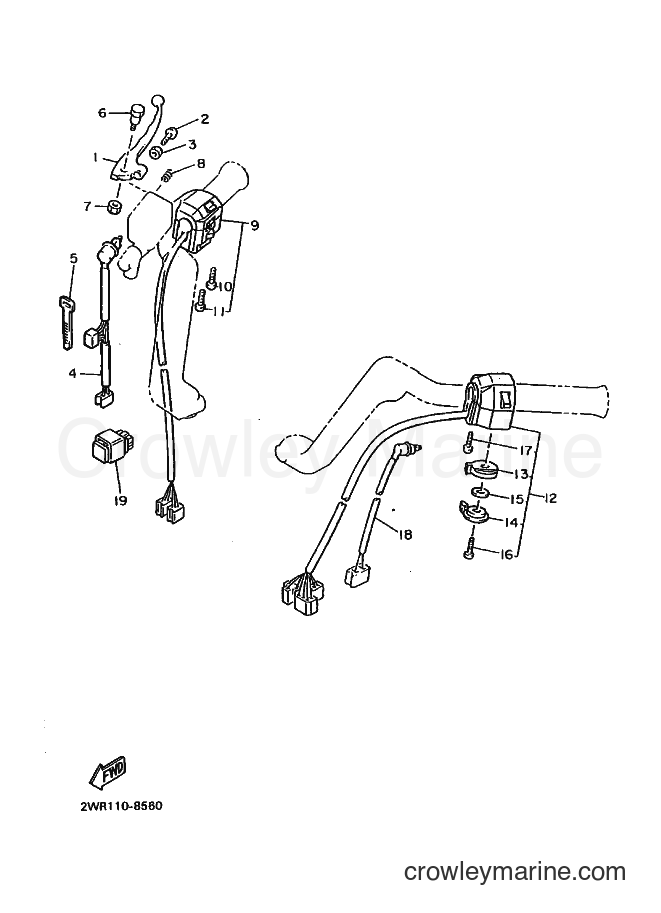 1990 Cruiser XVZ13DA - XVZ13DA (3JJ6) [010] - HANDLE SWITCH & LEVER