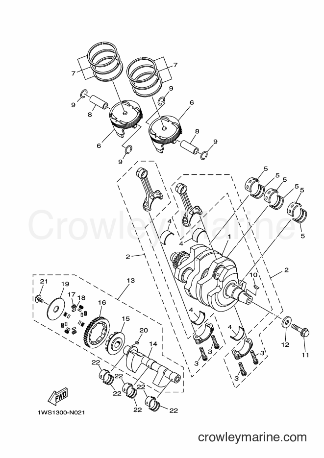 2016 Street Bike MT07A - MT07A (1XBH) [060] - CRANKSHAFT & PISTON