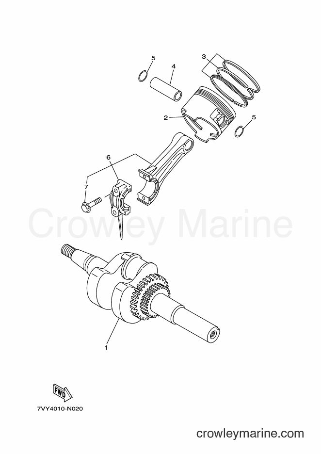 Yamaha Motors YS860 (7VY5) [010] - CRANKSHAFT & PISTON