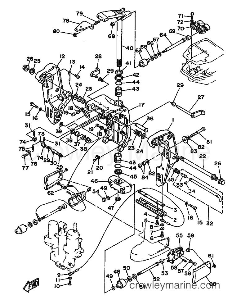 Yamaha Motors 75A (692) [999] - BRACKET 2