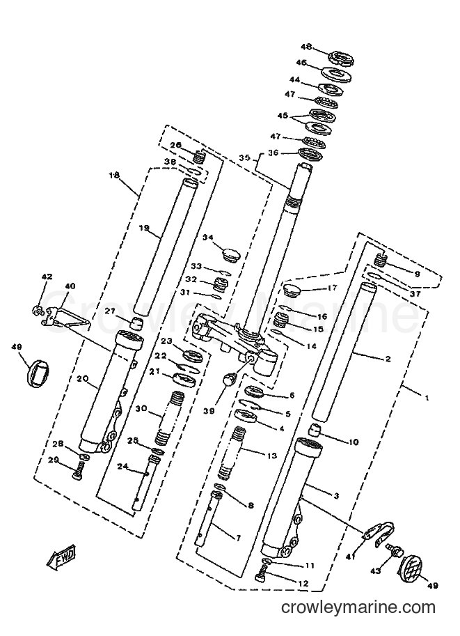 Yamaha Motors YA50R (4SJ3) [999] - FRONT FORK