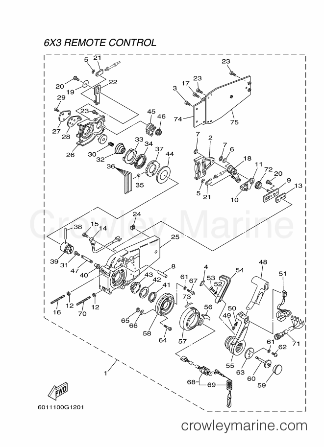 Yamaha Motors RIGGING REMOCON-2011 (601R) [010] - REMOTE CONTROL ASSY 8