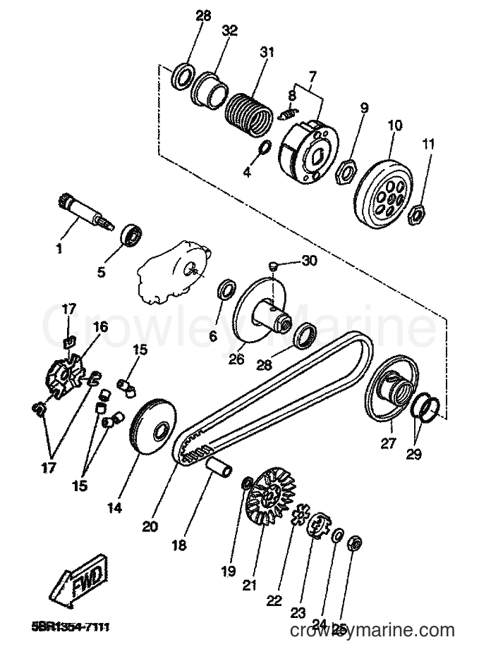 1999 Scooter YQ50 - YQ50 (5KH1) [010] - CLUTCH
