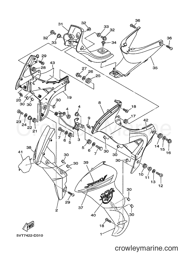 2005 Scooter T110C - T110C (5VT7) [010] - LEG SHIELD