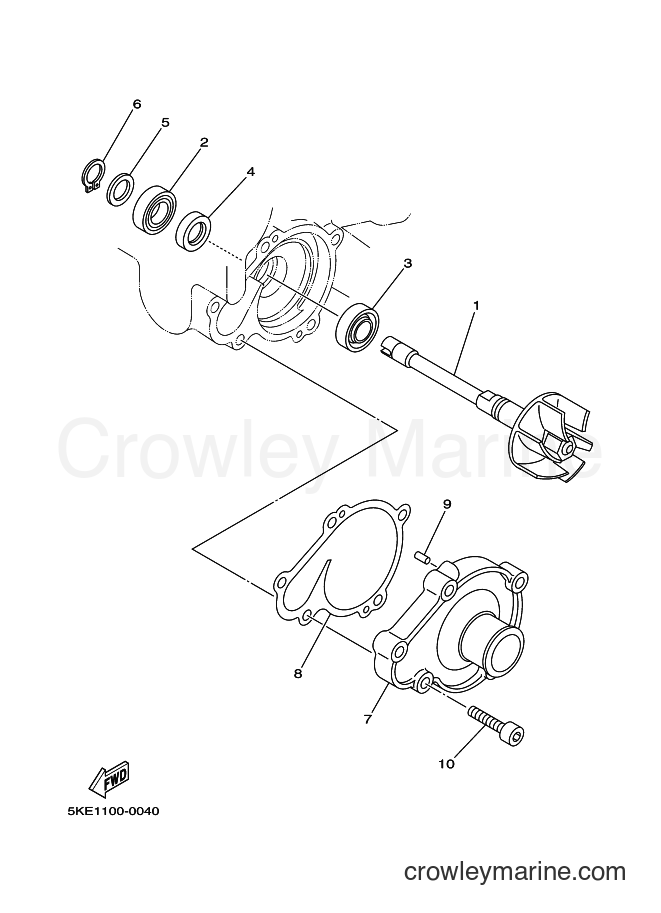 Yamaha Motors TZ250 (5KE1) [050] - WATER PUMP