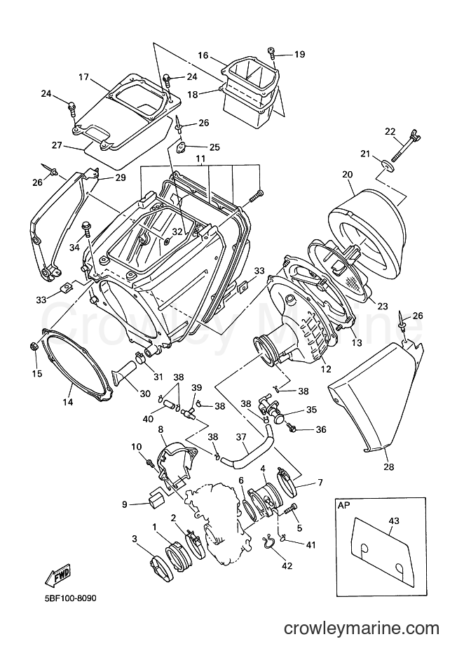 1998 Dirt Bike WR400F - WR400F (5BF2) [020] - INTAKE