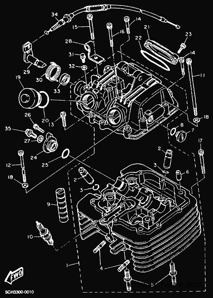 2000 Dirt Bike TT600R - TT600R (5CH3) [010] - CYLINDER HEAD