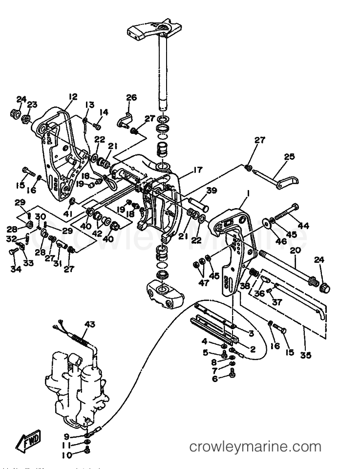 Yamaha Motors 75A (692) [999] - BRACKET 2