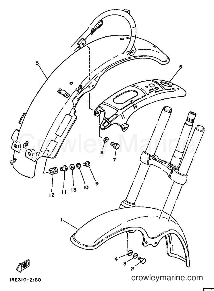 1989 Dirt Bike TY125 - TY125 (3SU1) [999] - FENDER