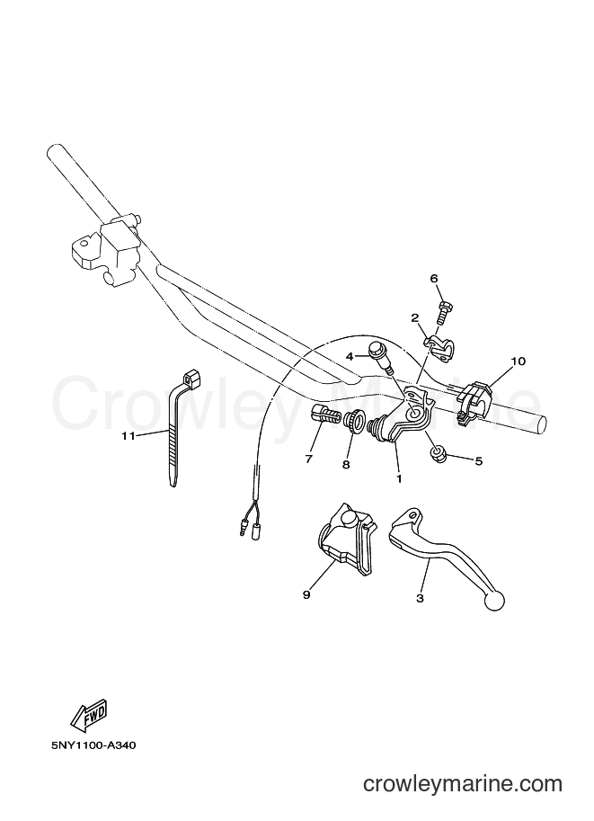 2003 Dirt Bike YZ250 - YZ250 (5UP2) [040] - HANDLE SWITCH & LEVER