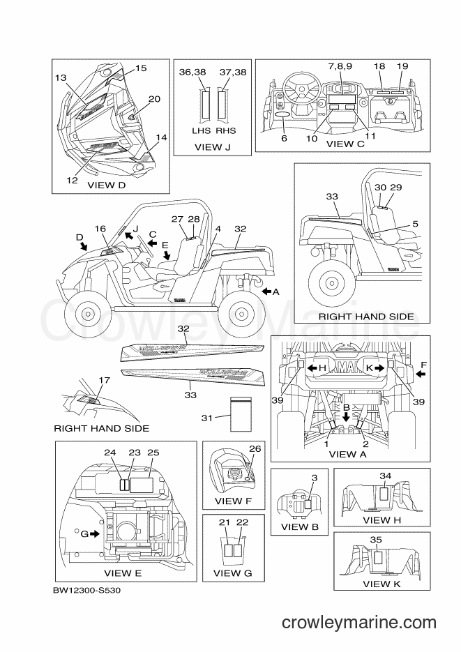 2017 ATV YXE700E - YXE700E (BW12) [010] - EMBLEM & LABEL 1