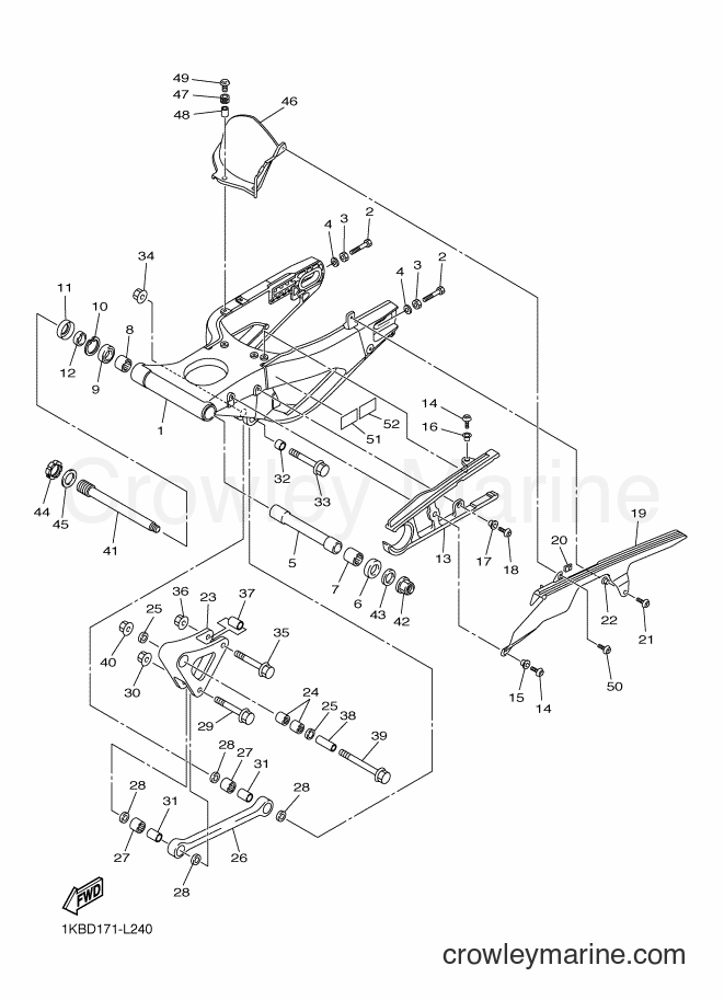 Yamaha Motors YZF-R1 (1KBD) [010] - REAR ARM