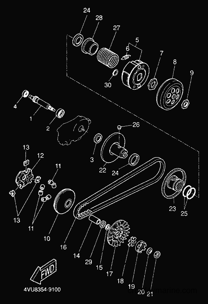2000 Scooter CW50 - CW50 (5HG4) [010] - CLUTCH