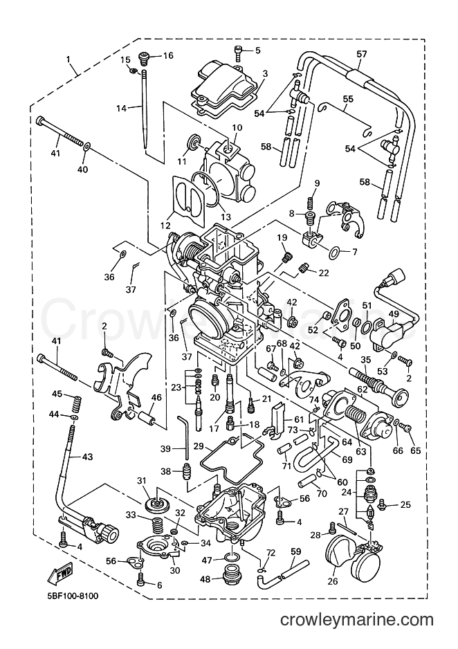 1998 Dirt Bike WR400F - WR400F (5BF1) [020] - CARBURETOR