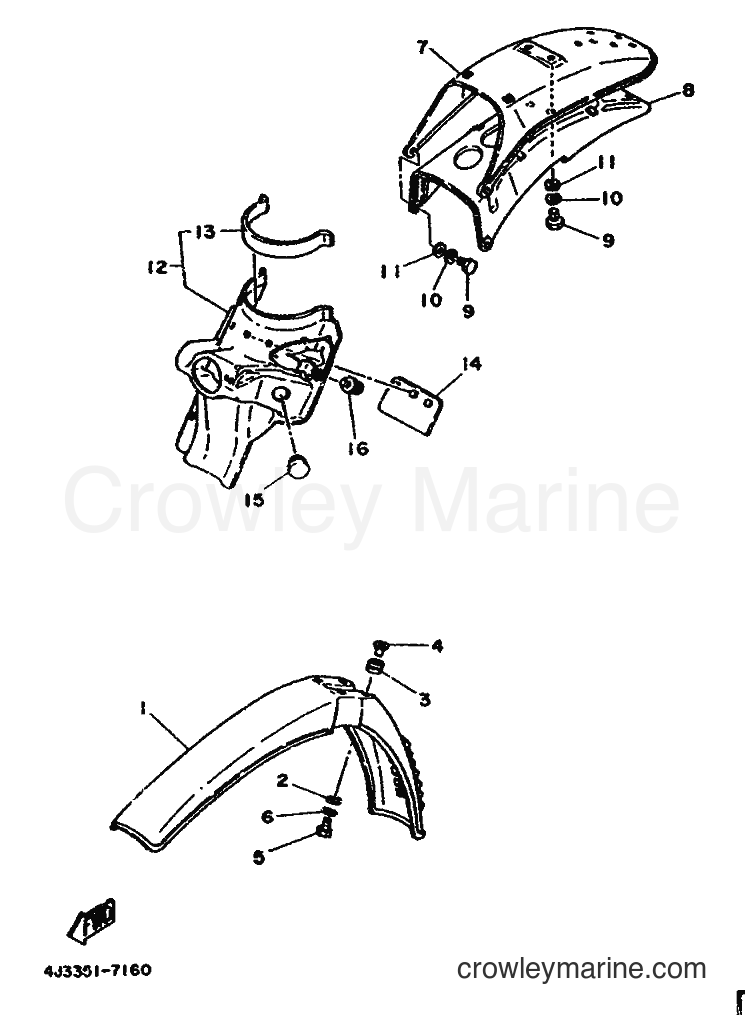 1987 Dirt Bike DT125-MX - DT125-MX (4J3) [999] - FENDER