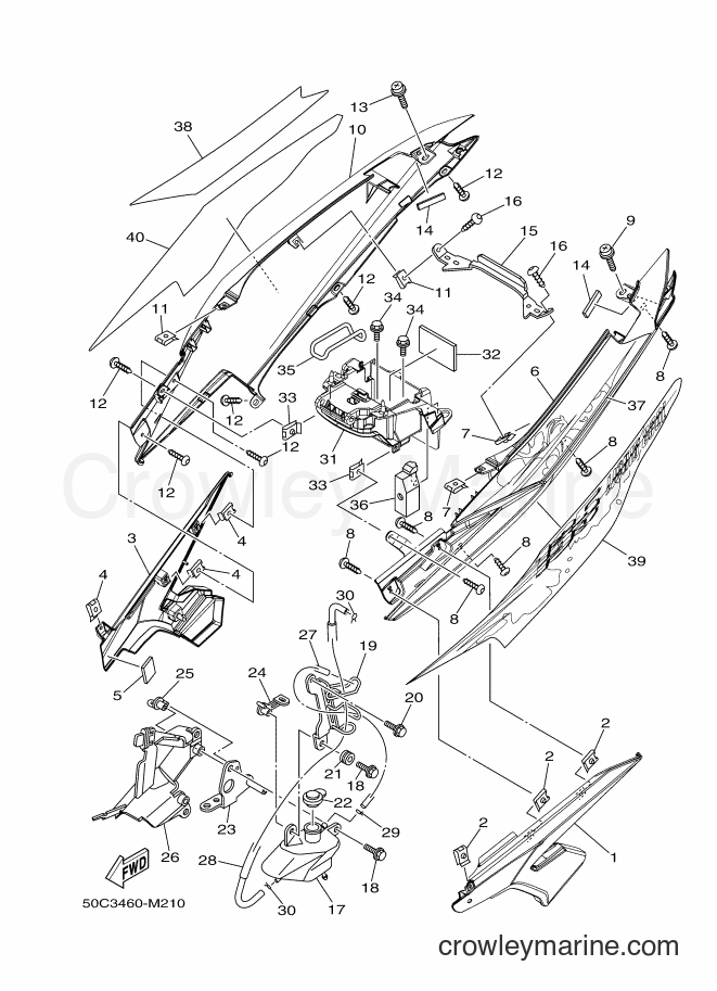 2013 Scooter T135HC - T135HC (50C4) [010] - SIDE COVER