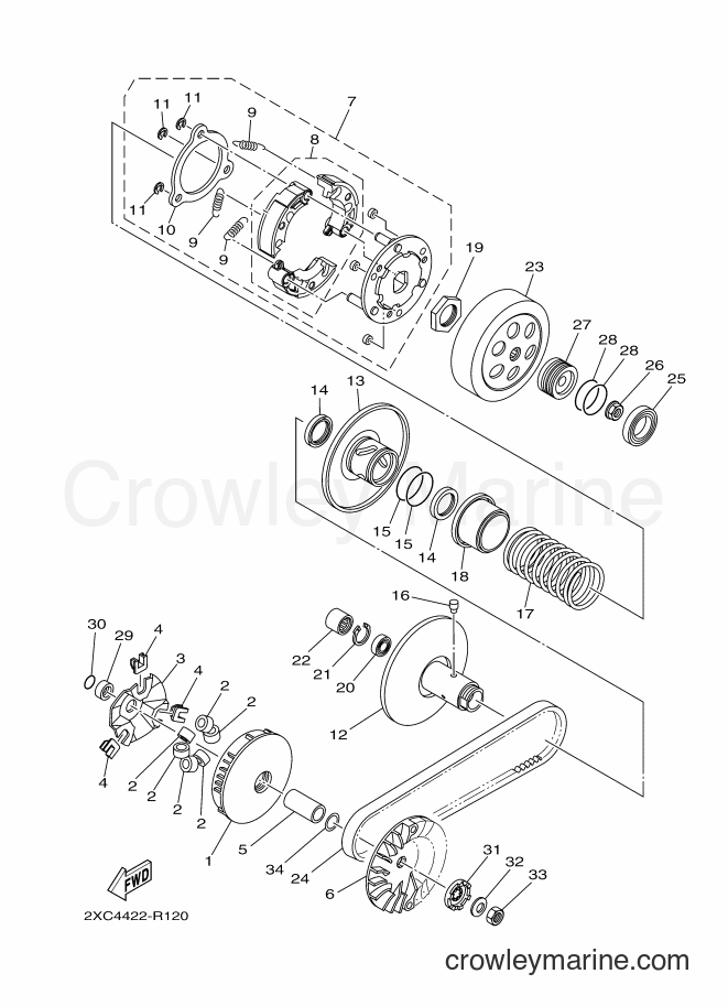 2016 Scooter AT125FC - AT125FC (2XC5) [010] - CLUTCH