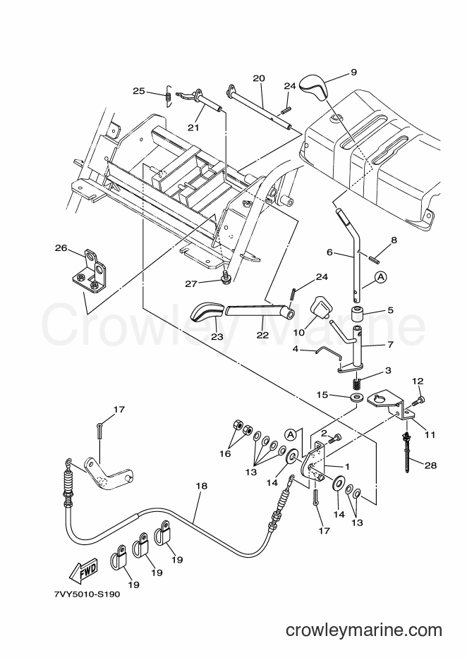 2018 Snowblower YS860/B - YS860/B (7VY5) [010] - SCHUTE CONTROL LEVER