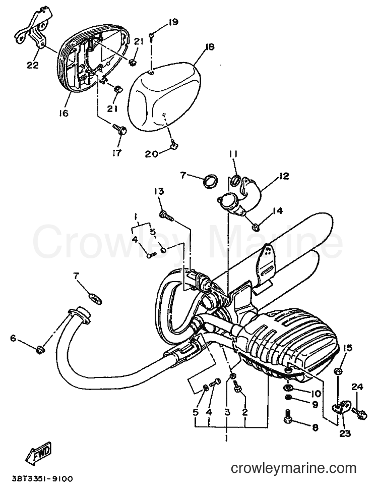 1991 Cruiser XV535 - XV535 (3BTF) [999] - EXHAUST