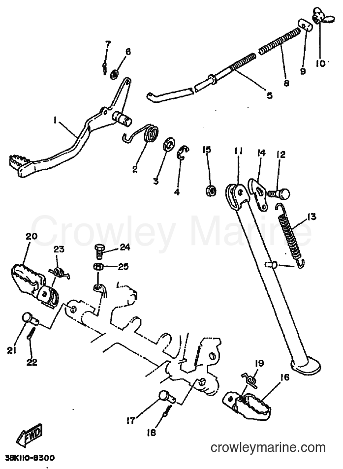 1994 Dirt Bike DT50LC - DT50LC (3BKA) [010] - STAND & FOOTREST